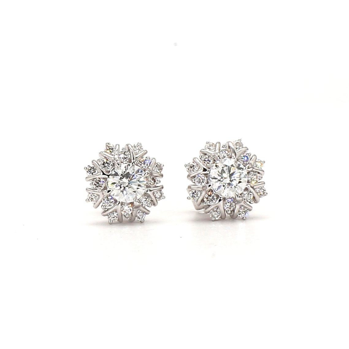 Radiant Diamond Stud Earrings