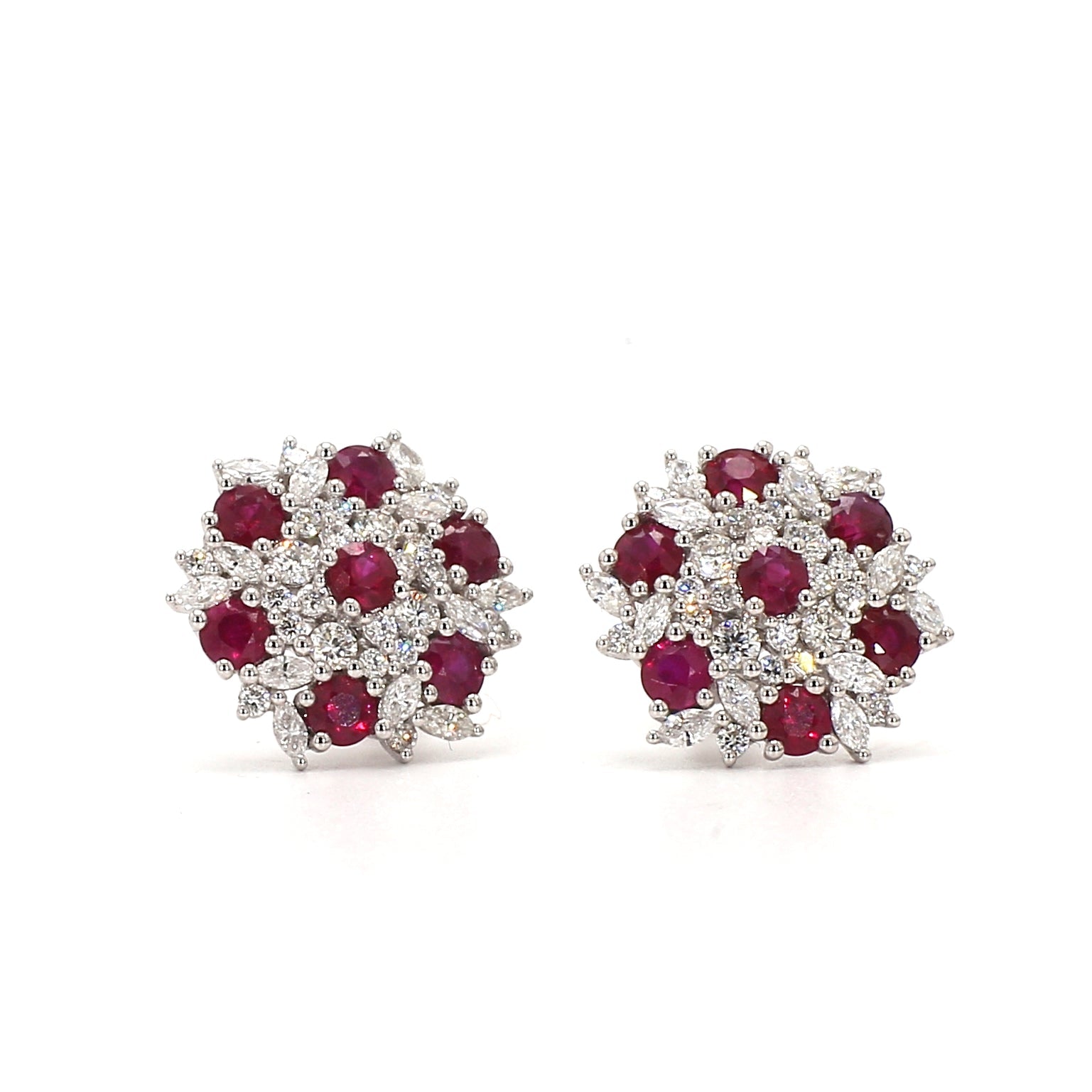 Ruby and Diamond Sparkle Earrings