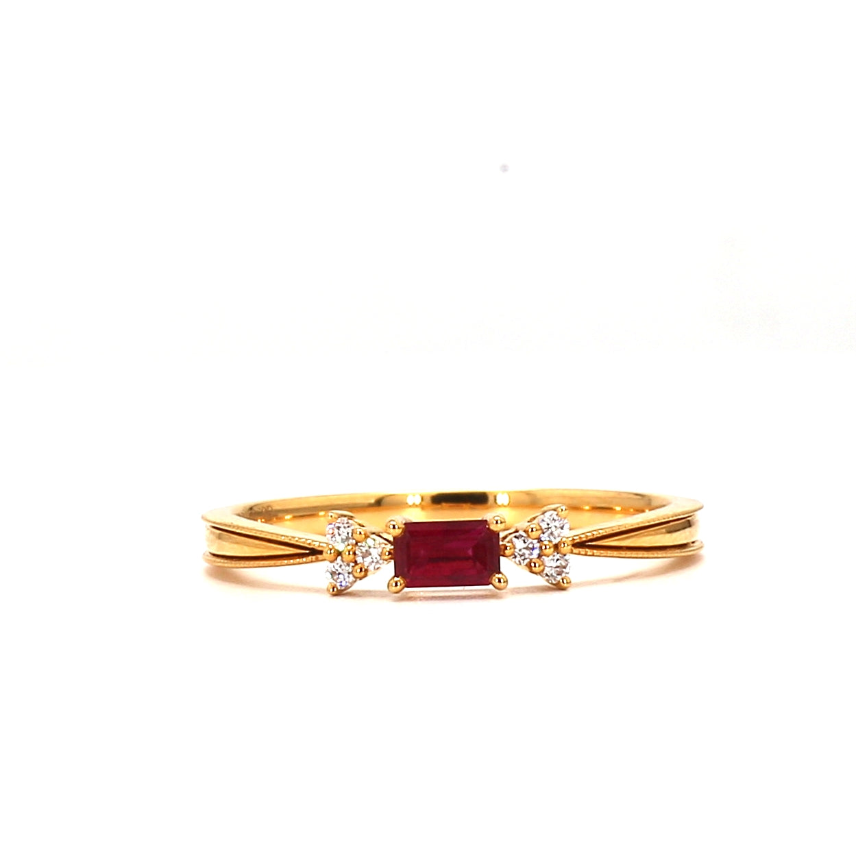 Crimson Charm Ruby and Diamond Ring