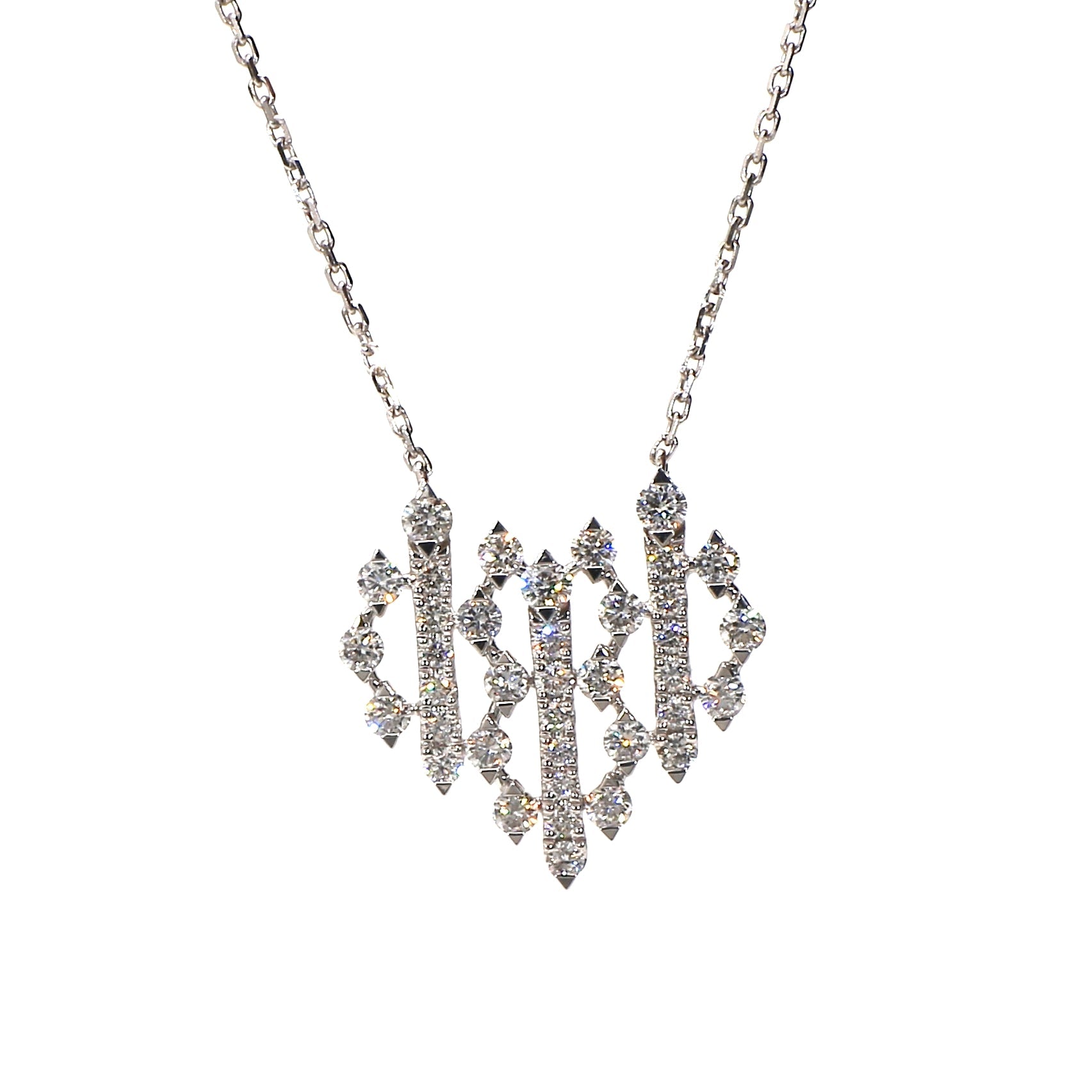 Diamond Pendant with White Gold