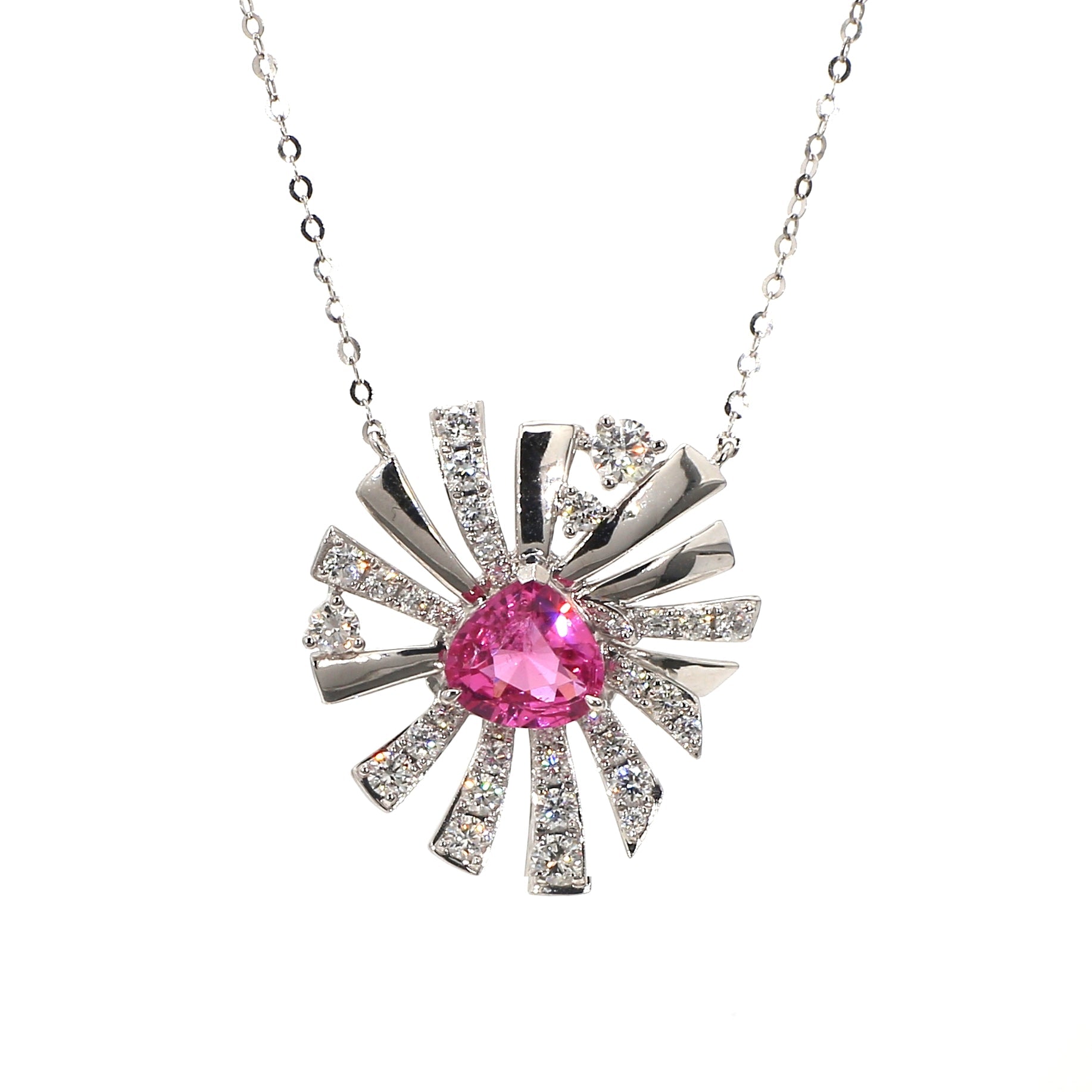 Spinel and Diamond Pendant