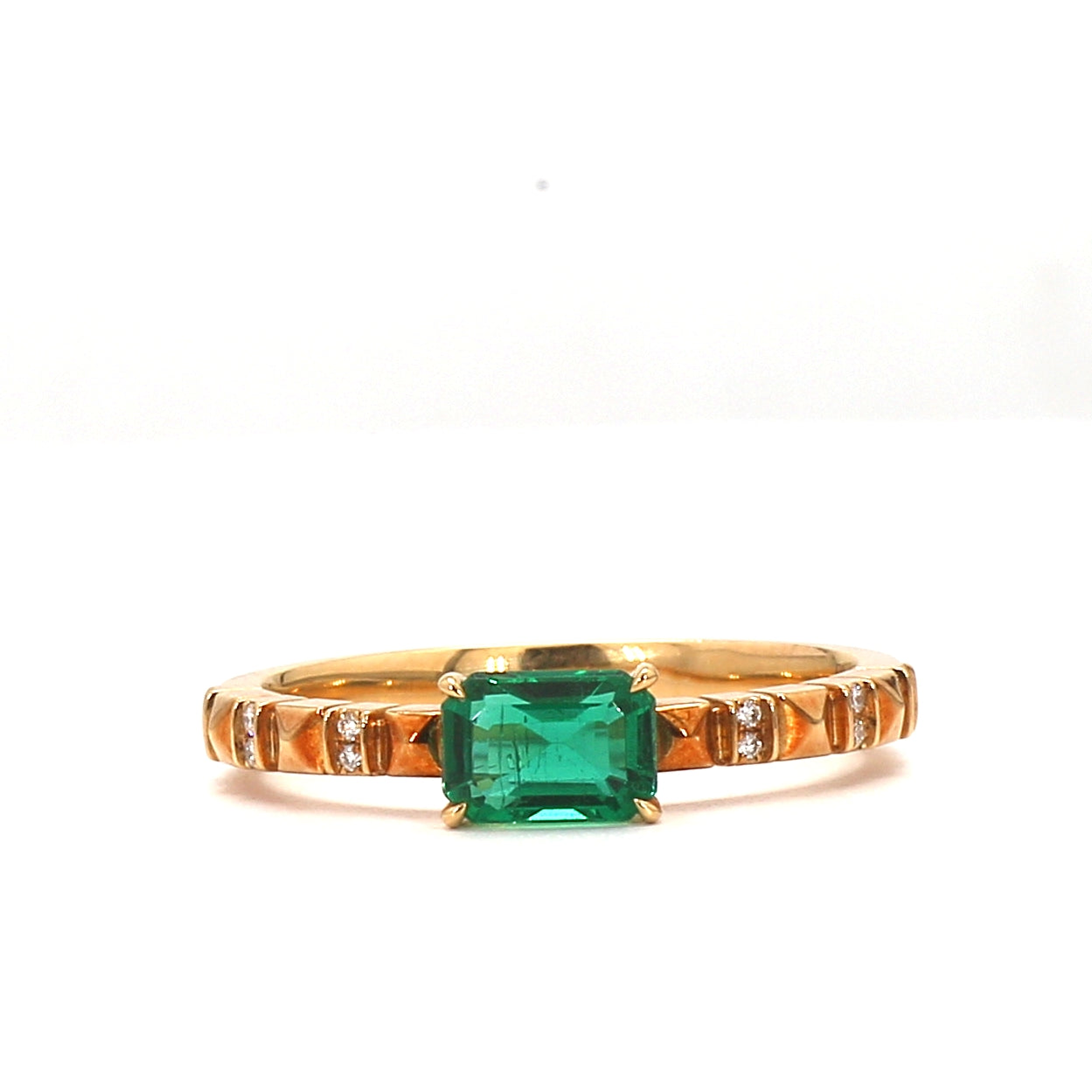 Emerald and Diamond Ring