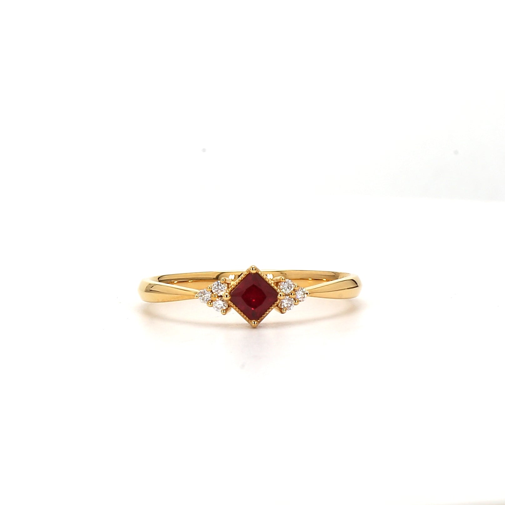 Crimson Delight Ruby and Diamond Ring