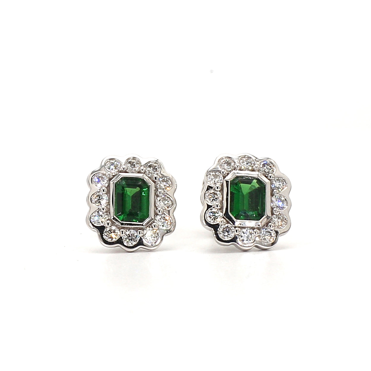 Emerald and Diamond Earrings